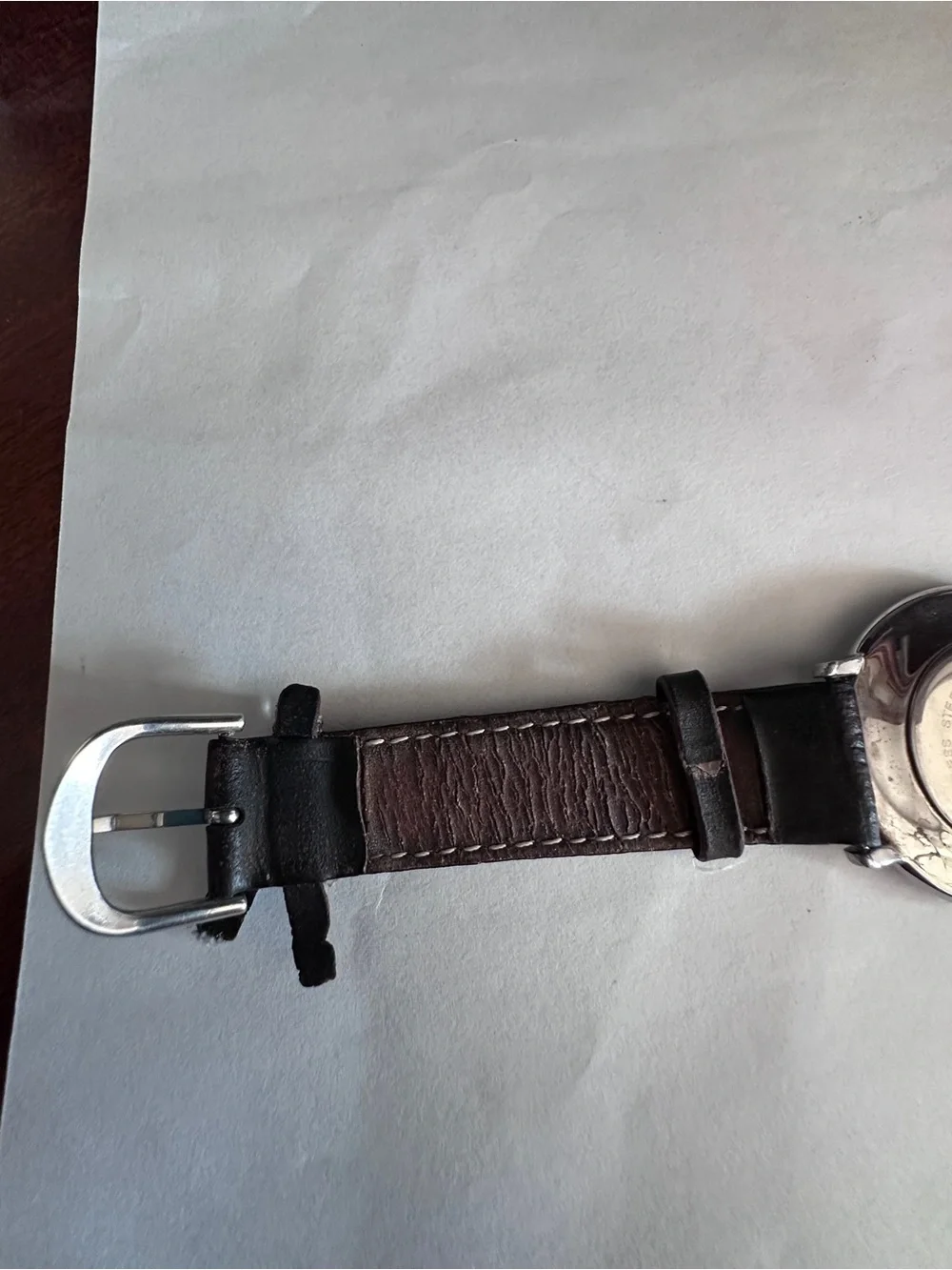 Simon Carter Men's Brown Leather Strap Dress Watch
